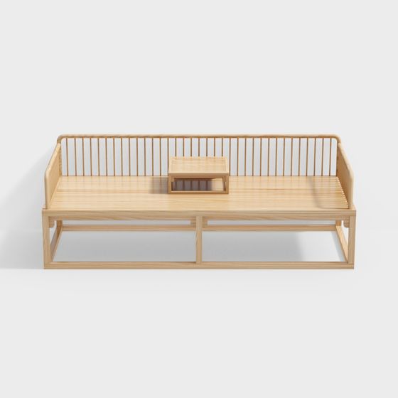 Unique Wooden Bench 3D model