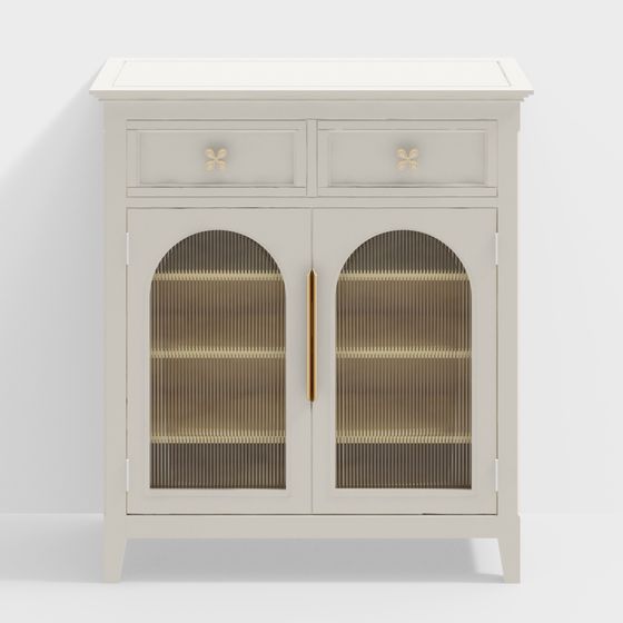 Elegant Storage Cabinet 3D model for Modern Interiors