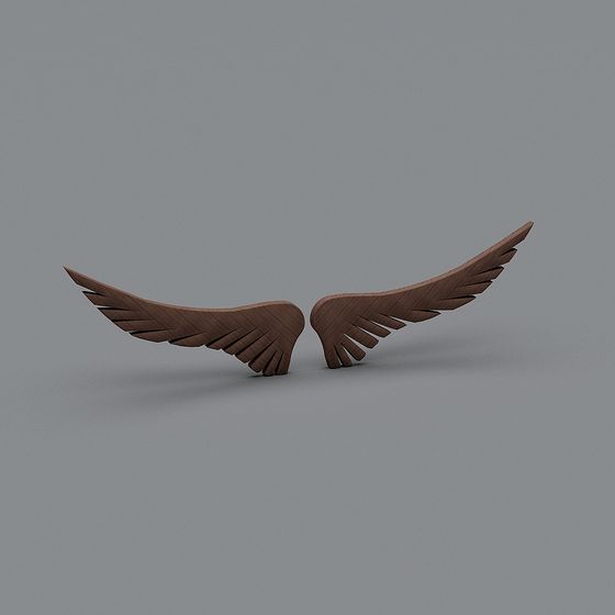 Wooden Wings 3D model for Designers and Developers