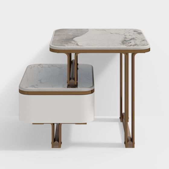 Luxury Marble Folding Table 3D model