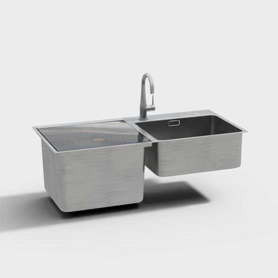 Sleek Modern Kitchen Sink 3D model