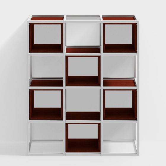 Modern Minimalist Bookshelf 3D model