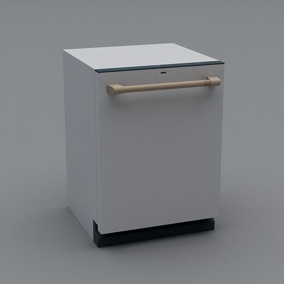 Elegant Low-Poly Dishwasher 3D model