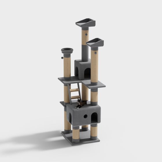 Stylish Cat Climbing Frame 3D model for Modern Homes