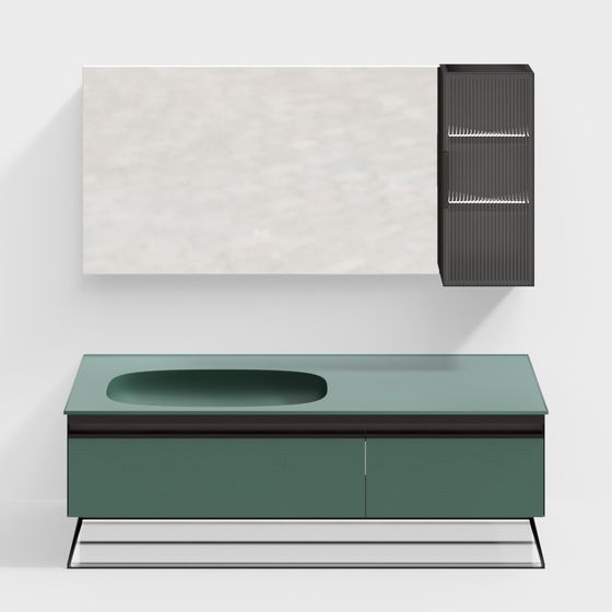 Modern Minimalist Bathroom Cabinet 3D model