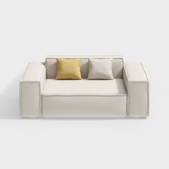 Modern Minimalist Low Poly Sofa 3D model