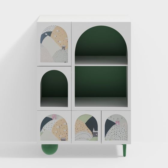 Arcadia Bookshelf 3D model for Creative Projects