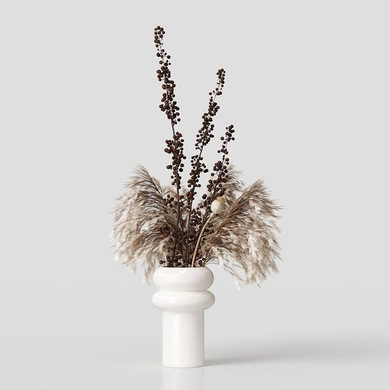 Natural Harmony 3D Model - Elegant Flower Vase