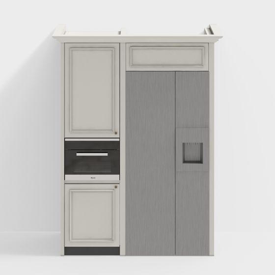 Modern Minimalist Kitchen Cabinet 3D model