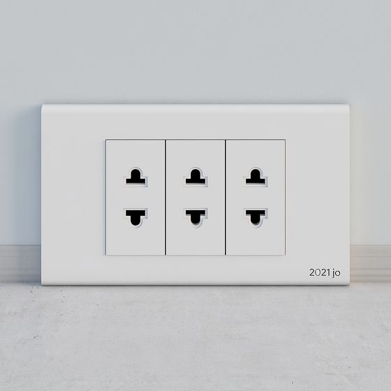 Minimalist 3D Socket Model for Modern Designs