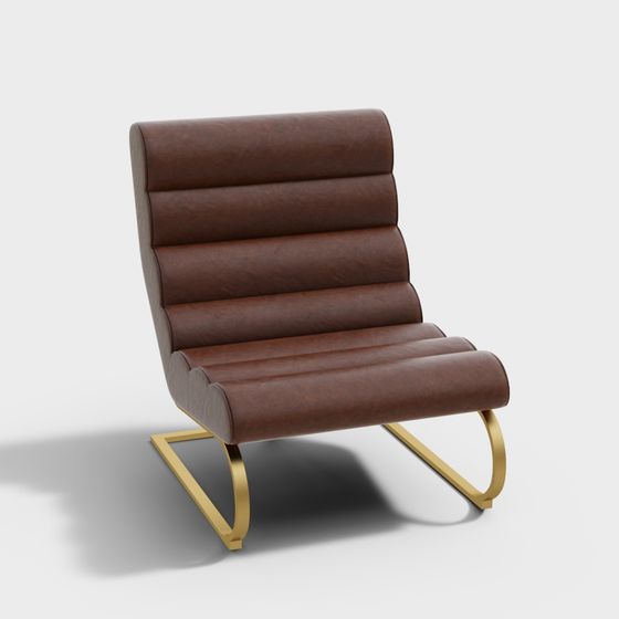 Elegant Vintage-Inspired 3D Model Chair