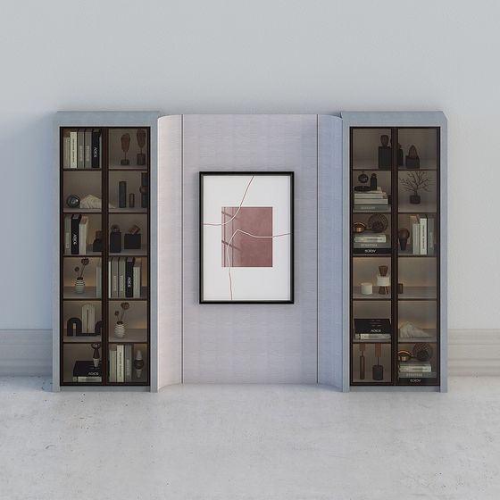 Stylish Low-Poly Folding Bookshelf 3D model