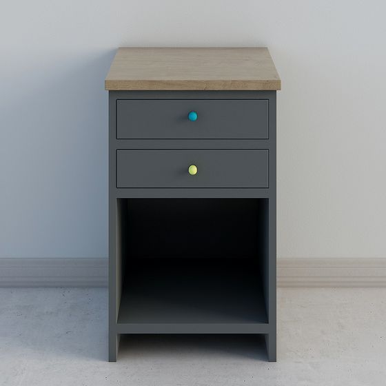 Modern Minimalist Nightstand 3D model