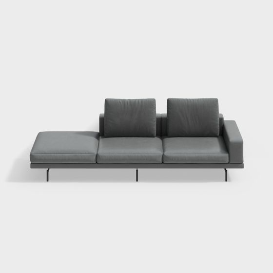 Modern Low-Poly Sofa 3D model