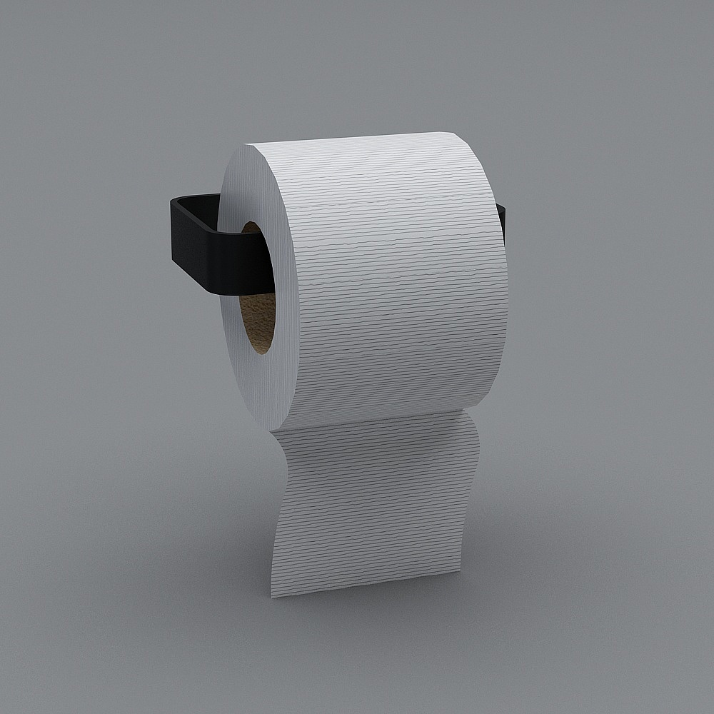 Realistic Toilet Paper Roll 3D model