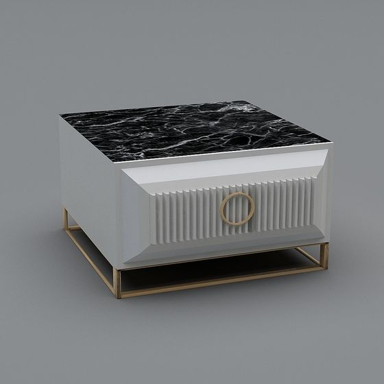 Minimalist Marble Side Table 3D model