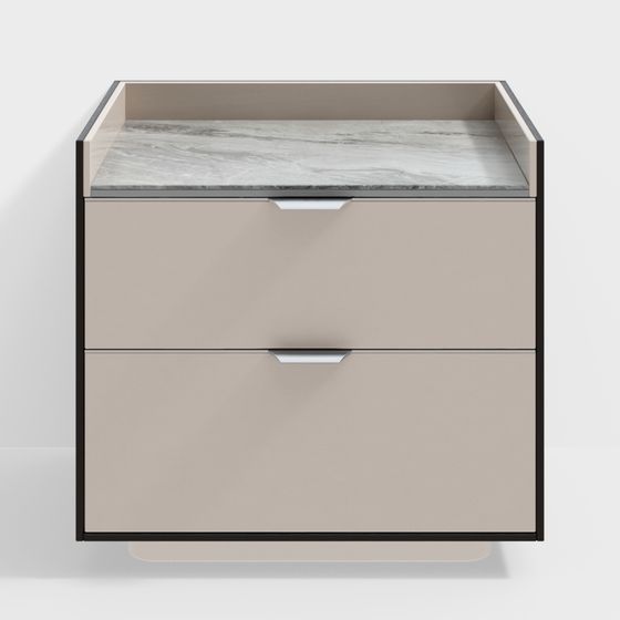 Stylish Nightstand 3D model for Contemporary Interiors