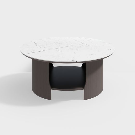 Elegant Low-Polygon Round Table 3D model