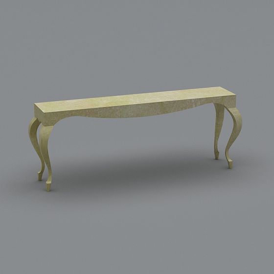 Elegant Curved Leg Table 3D model