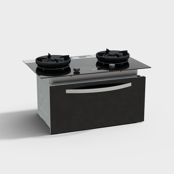 Sleek Gas Stove 3D Model for Modern Kitchens