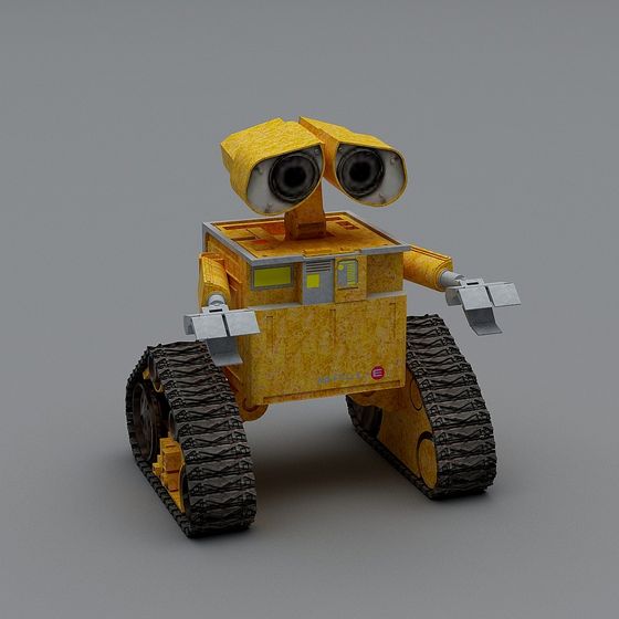 Charming WALL-E Low-Poly 3D Model