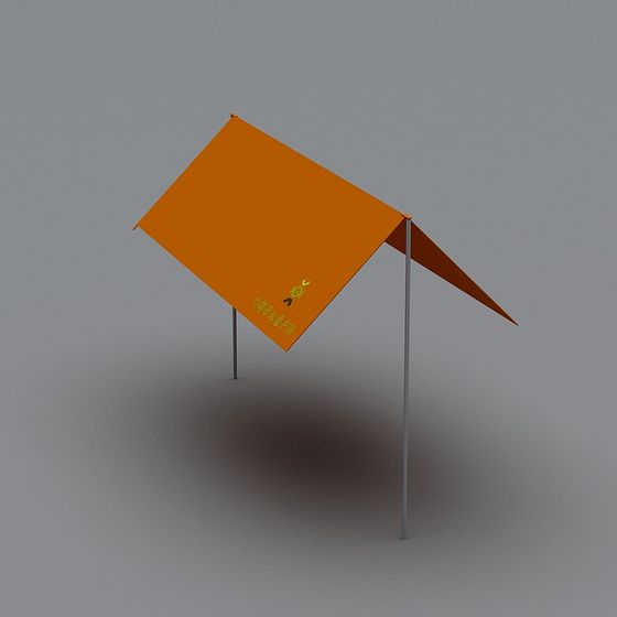 Low Poly Origami Tent 3D model