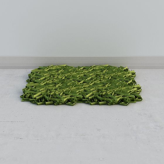 Realistic Low-Poly Grass Carpet 3D Model