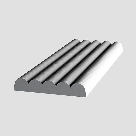 Dicovison Plain Flat Line 3D Model in Gray