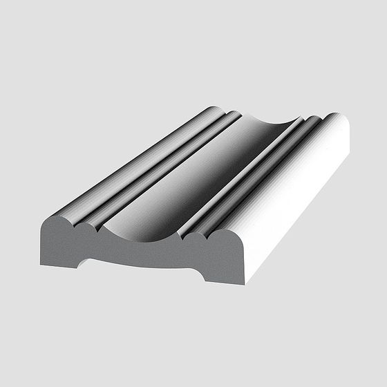 Gray Plain Line Decor 3D Model