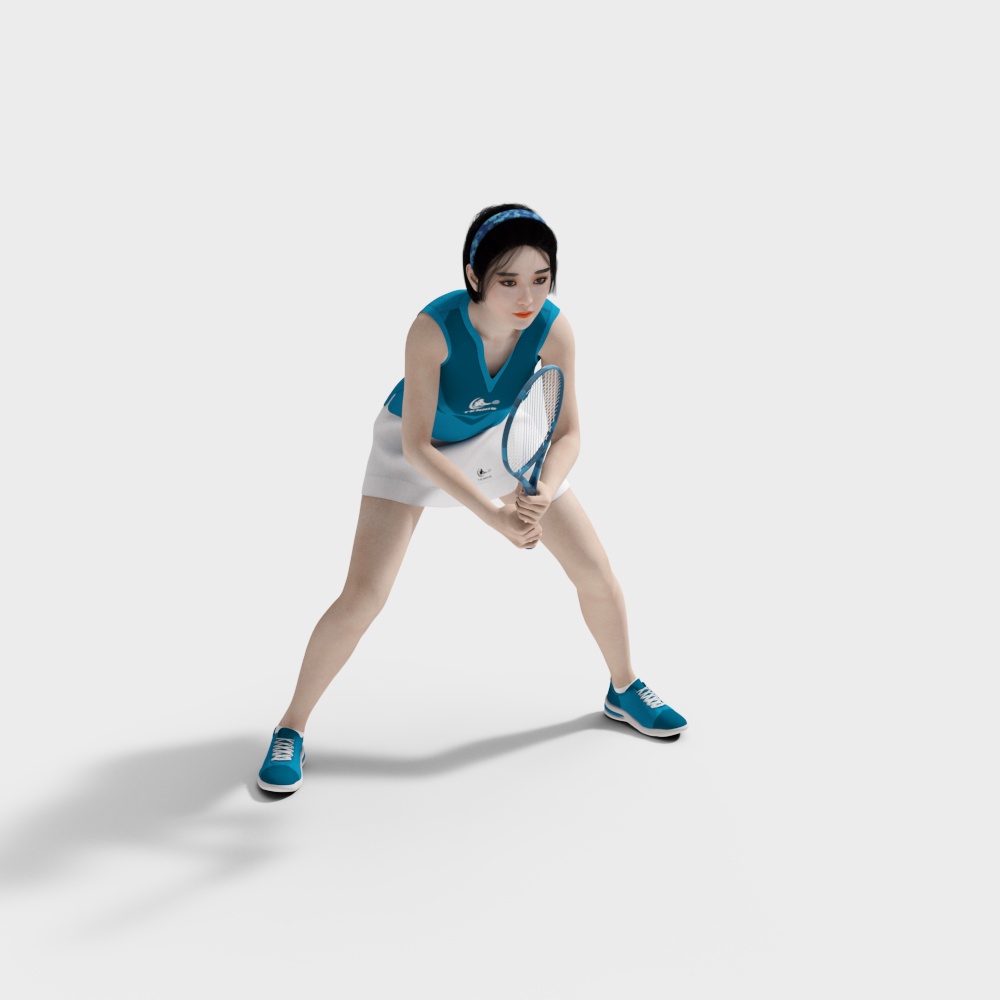 Athletic Female Character 3D model