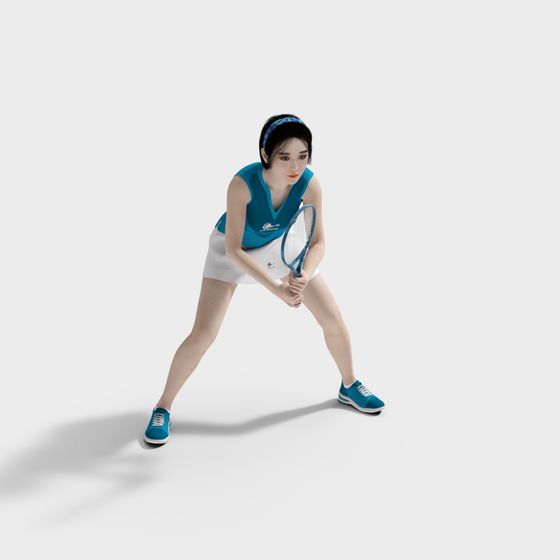 Athletic Female Character 3D model