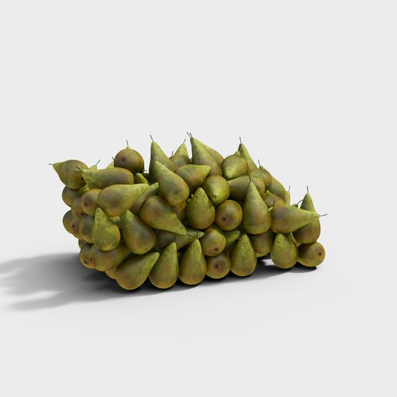 Realistic Pears Bunch 3D model