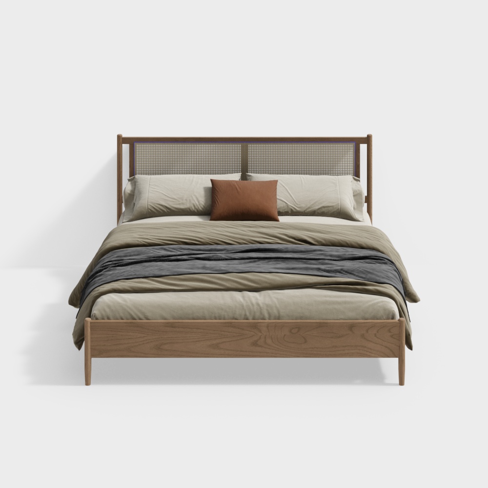 Modern Minimalist Bed Frame 3D model