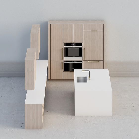 Contemporary Urban Kitchen 3D model for Creative Projects