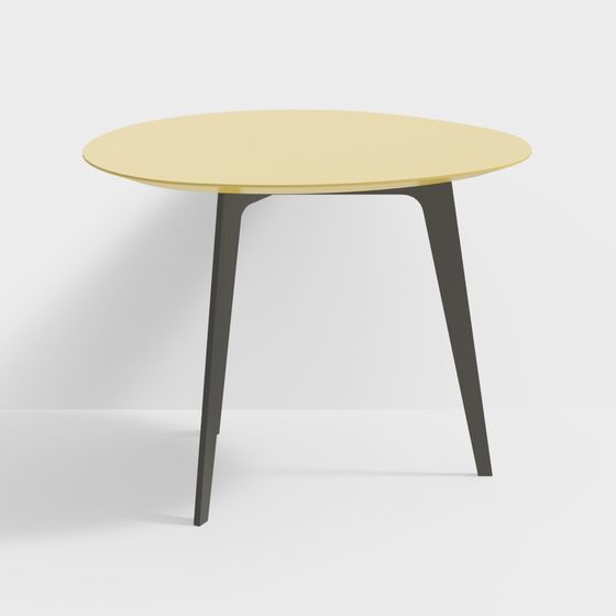 Stylish Round Table Low-Poly 3D Model