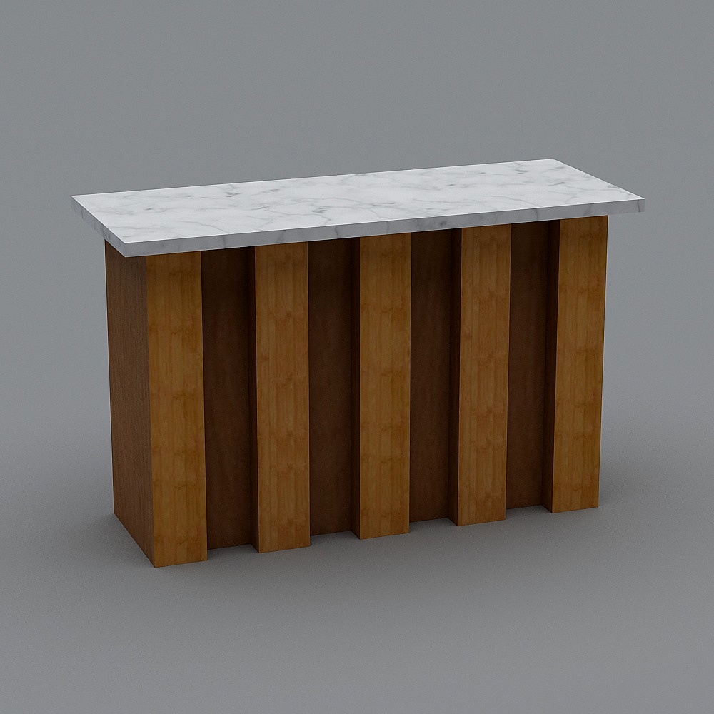Minimalist Bar Counter 3D model