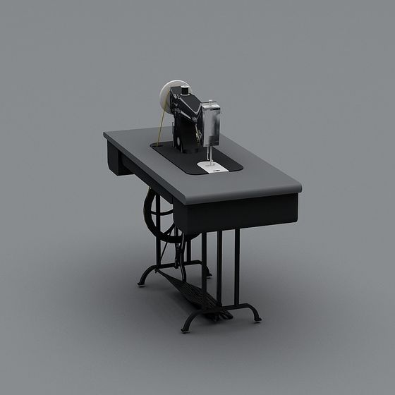 Vintage Sewing Machine 3D model