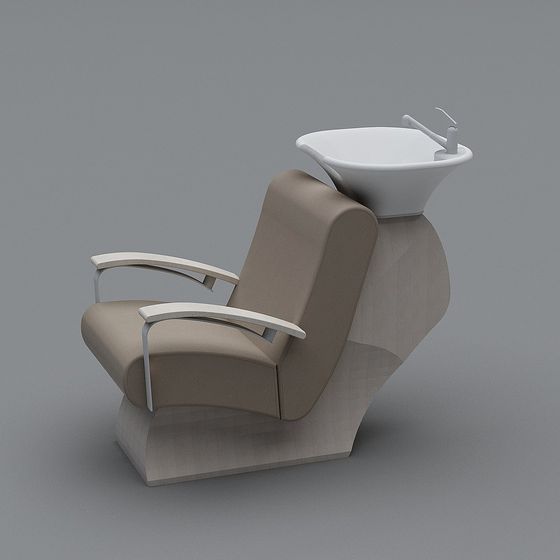 Modern Minimalist Shampoo Chair 3D Model