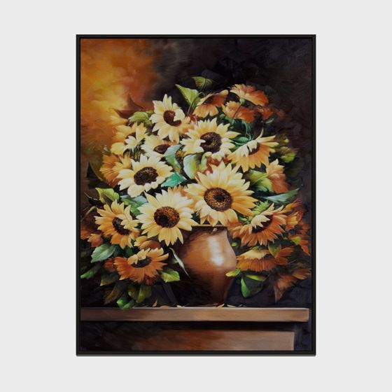 Vibrant Low-Poly Sunflower Bouquet 3D model