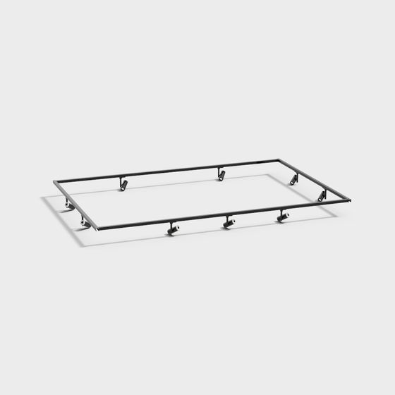 Black Modern Track Lights 3D Model