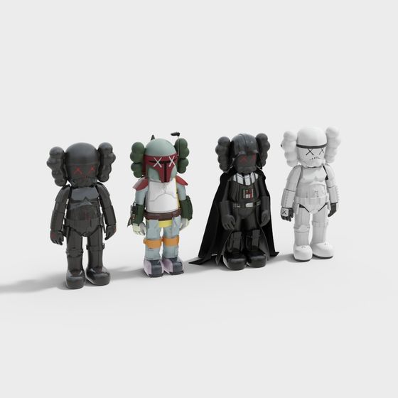 Kaws x Star Wars 3D Model Collection