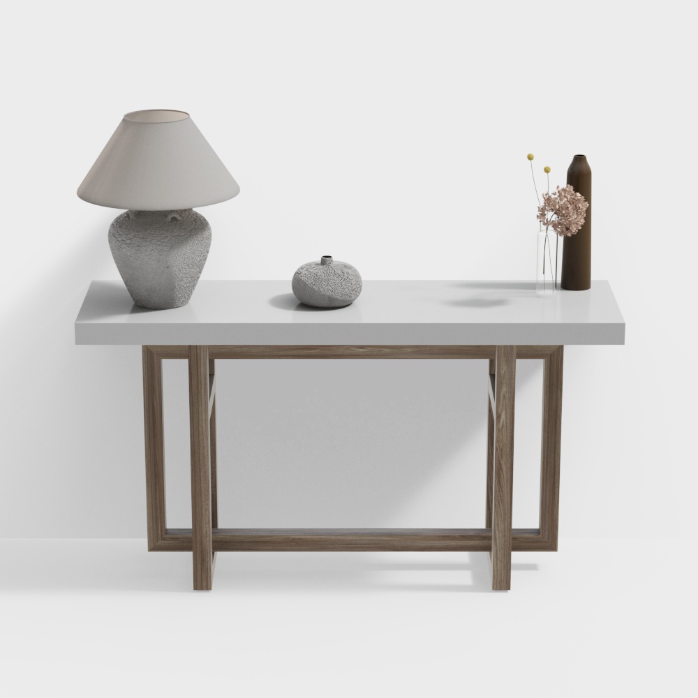 mesa de entrada de estilo wabi-sabi