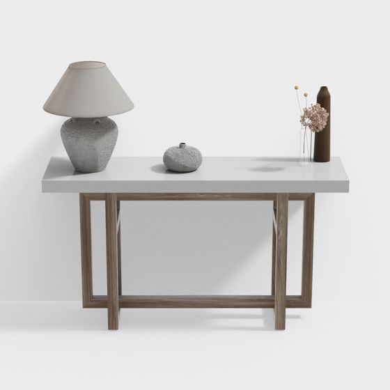 mesa de entrada de estilo wabi-sabi