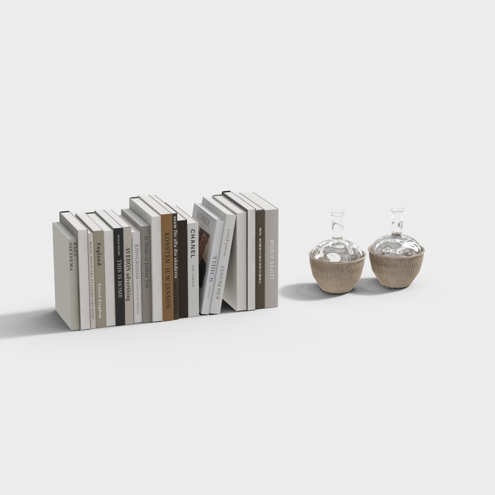 北歐書籍裝飾組合