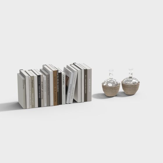 北歐書籍裝飾組合