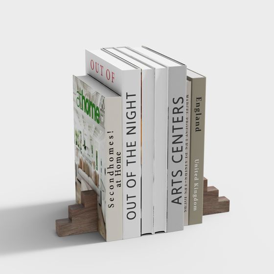 Stylish 3D Bookshelf Model for Modern Spaces