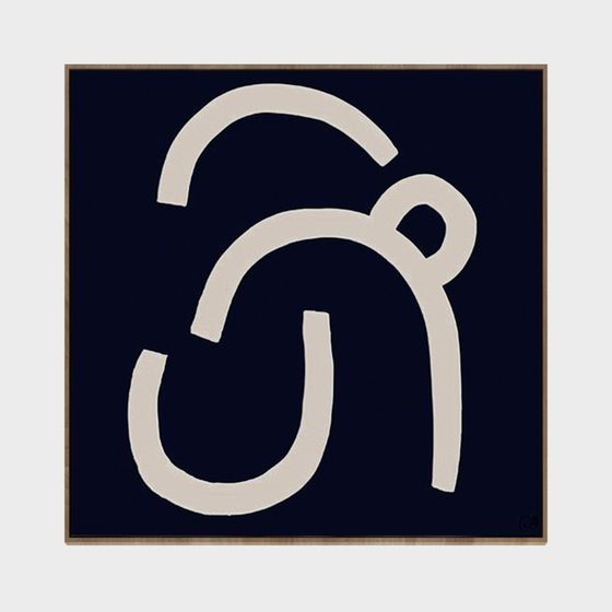 Abstract Line 3D Model with Low Poly Style