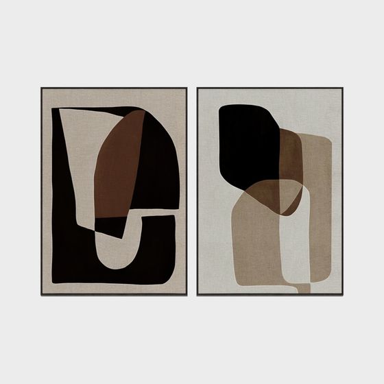 Abstract Geometric Diptych 3D model