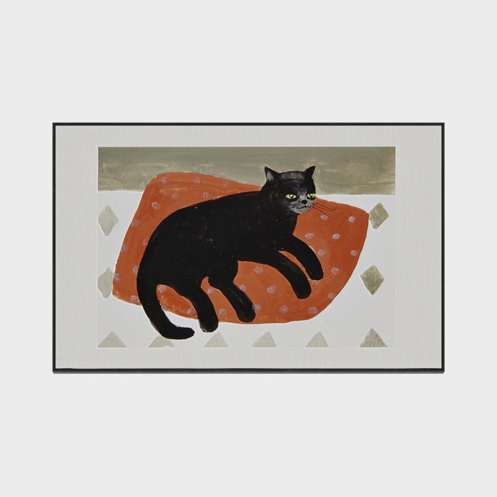 Charming Black Cat Sofa 3D Model – Low-Poly Animal Design