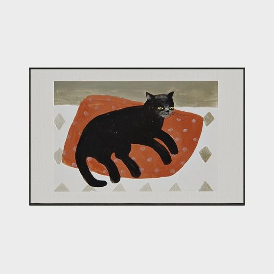 Charming Black Cat Sofa 3D Model for Creative Projects